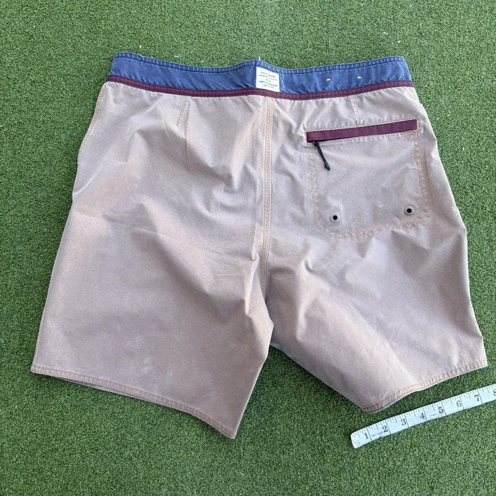 Deus Ex Machina Swim Board Shorts Mens 34 Brown Colourblock Drawstring